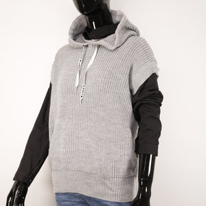 Woolweste ärmellos mit Hoodie