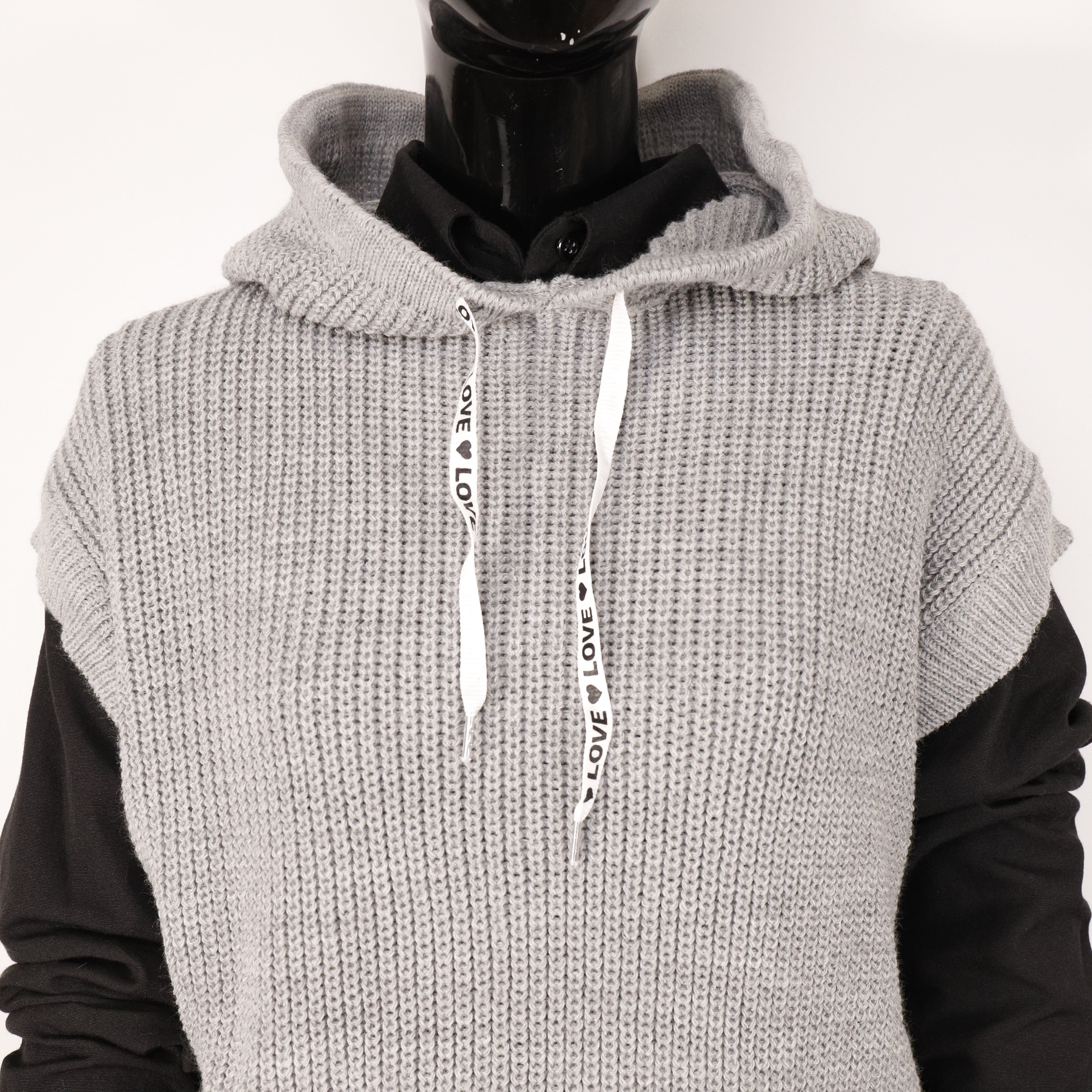 Woolweste ärmellos mit Hoodie