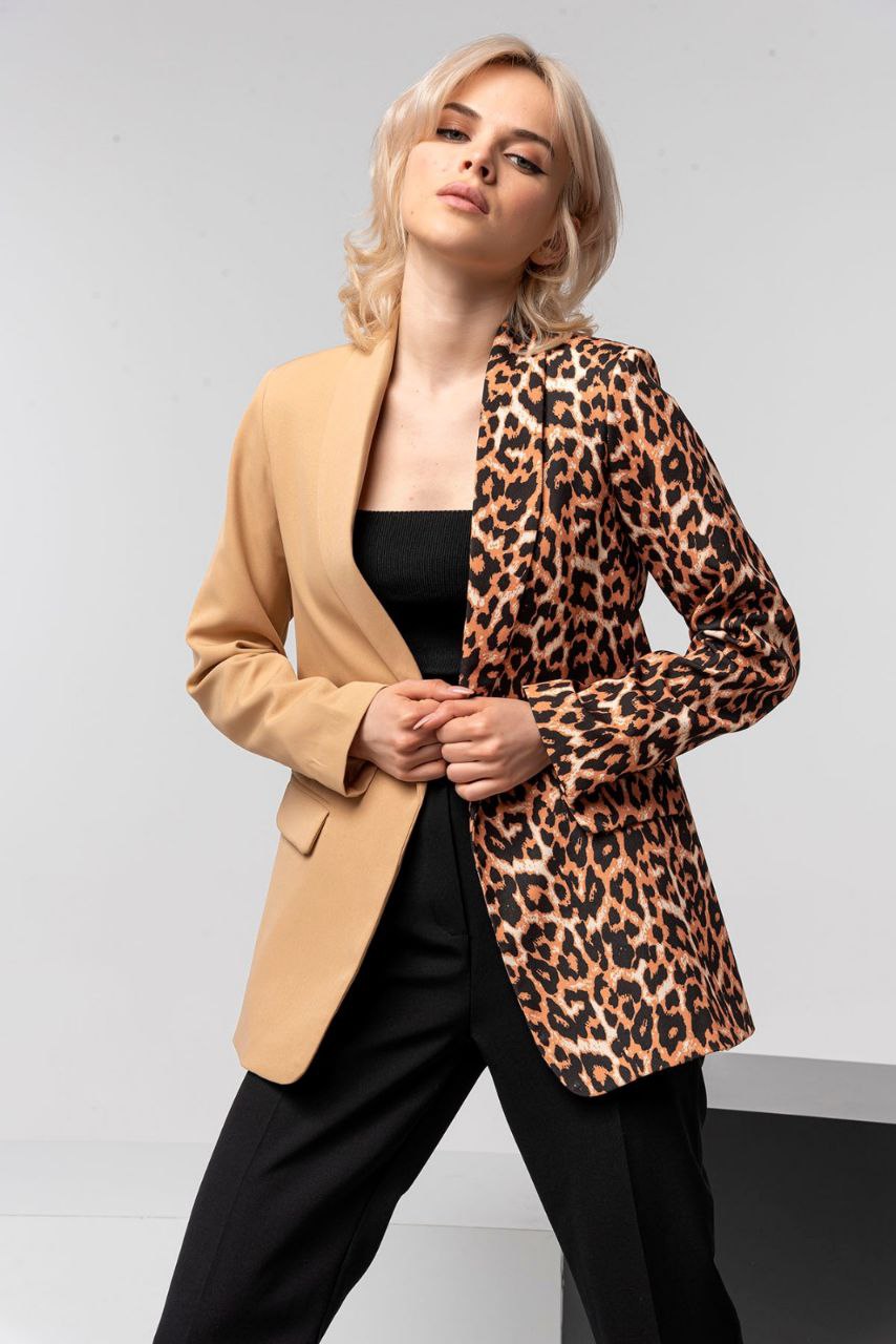 leopard Blazer, S-XL